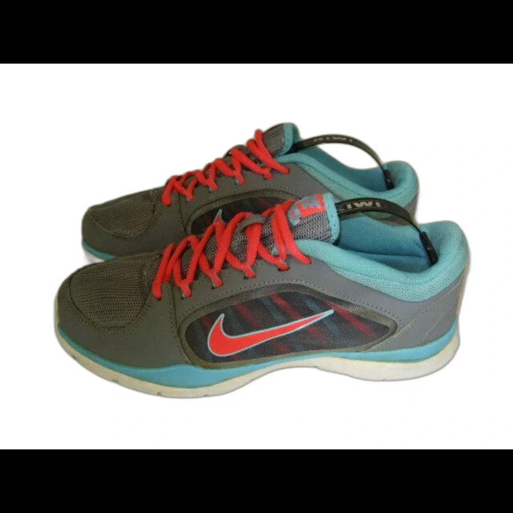 Womens Nike Training Gray/Blue Running Athletic Tennis Shoes sz 7.5